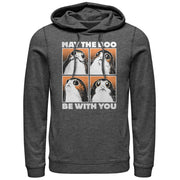 Men's Star Wars The Last Jedi Halloween Porg Boo With You  Adult Pull Over Hoodie