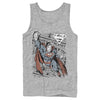 Men's Superman Daily Planet Newspaper  Adult Tank Top