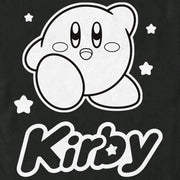 Men's Nintendo Kirby Black and White Portrait  Adult T-Shirt