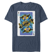 Men's Marvel Thanos Playing Card  Adult T-Shirt