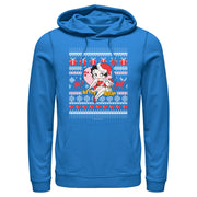 Men's Betty Boop Christmas Ugly Sweater Print  Adult Pull Over Hoodie