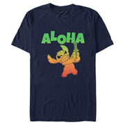 Men's Lilo & Stitch Colorful Aloha  Adult T-Shirt