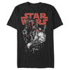 Men's Star Wars Boba Fett Grunge Bounty Hunter  Adult T-Shirt