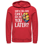 Men's Despicable Me Minion Ignore You Later  Adult Pull Over Hoodie