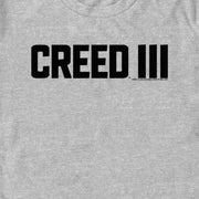 Men's Creed III Movie Logo Black  Adult T-Shirt