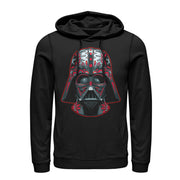 Men's Star Wars Darth Vader Helmet Markings  Adult Pull Over Hoodie