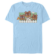 Men's Nintendo Animal Crossing Nook Family Portrait  Adult T-Shirt