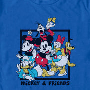 Men's Mickey & Friends Retro Characters  Adult T-Shirt