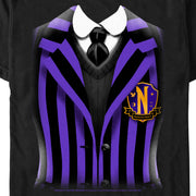 Men's Wednesday Nevermore Academy Uniform Purple  Adult T-Shirt