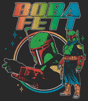 Men's Star Wars: The Book of Boba Fett Retro Rainbow Logo  Adult T-Shirt