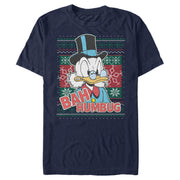 Men's DuckTales Scrooge McDuck Bah Humbug Ugly Christmas  Adult T-Shirt