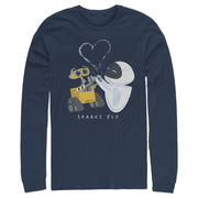 Men's Wall-E Valentine's Day EVE Sparks Fly  Adult Long Sleeve Shirt