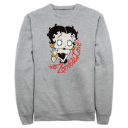 Men's Betty Boop Valentine's Day Zombie Love  Adult Sweatshirt