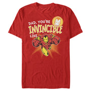 Men's Marvel Dad You're Invincible Like Iron Man  Adult T-Shirt