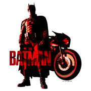 Men's The Batman Red Batcycle  Adult T-Shirt