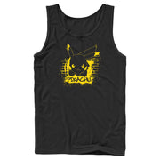 Men's Pokemon Pikachu Mural  Adult Tank Top