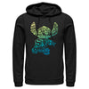 Men's Lilo & Stitch Yellow to Blue Silhouette  Adult Pull Over Hoodie