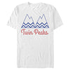 Men's Twin Peaks Striped Mountain Logo  Adult T-Shirt