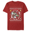 Men's Nintendo Ugly Christmas Mario Wreath  Adult T-Shirt