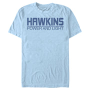 Men's Stranger Things Hawkins Power and Light Logo  Adult T-Shirt