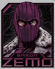 Men's Marvel The Falcon and the Winter Soldier Baron Zemo Badge  Adult T-Shirt