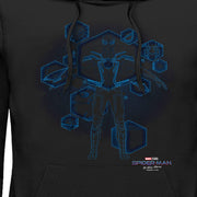 Men's Marvel Spider-Man: No Way Home Black Suit Blueprint  Adult Pull Over Hoodie