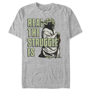 Men's Star Wars Yoda Real the Struggle Is  Adult T-Shirt