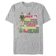 Men's Elf Christmas Cheer Loud Singing  Adult T-Shirt