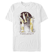 Men's Harry Potter Hufflepuff Badger Watercolor  Adult T-Shirt