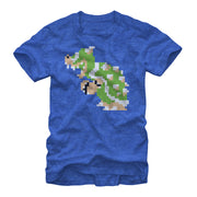 Men's Nintendo Mario Pixel Bowser  Adult T-Shirt