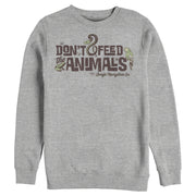 Men's Jungle Cruise Don't Feed The Animals Logo  Adult Sweatshirt