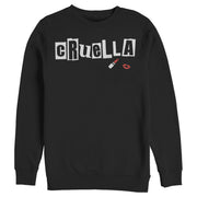 Men's Cruella Lipstick Logo  Adult Sweatshirt