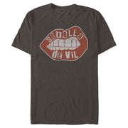 Men's Cruella Distressed Red Lips Logo  Adult T-Shirt