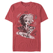 Men's Cruella Fashion Sketch  Adult T-Shirt