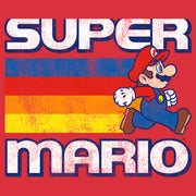 Men's Nintendo Super Mario Rainbow Stripes  Adult T-Shirt