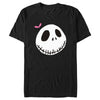 Men's The Nightmare Before Christmas Jack Face Pink Bat  Adult T-Shirt