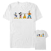 Men's Mickey & Friends Waving Friends Front and Back  Adult T-Shirt