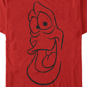 Men's The Little Mermaid Sebastian Face Outline  Adult T-Shirt