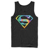 Men's Superman Tie-Dye Shield Logo  Adult Tank Top