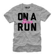 Women's CHIN UP On a Run  Adult Boyfriend Tee