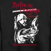 Men's Pirates of the Caribbean: Curse of the Black Pearl Jack Sparrow Hello My Lovelies  Adult Sweatshirt