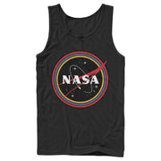 Men's NASA Galaxy In Rainbow Circles  Adult Tank Top