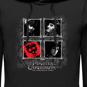 Men's Pirates of the Caribbean: On Stranger Tides Black and White Character Photos  Adult Pull Over Hoodie