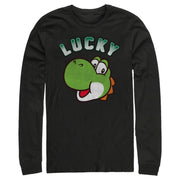 Men's Nintendo Super Mario St. Patrick's Day Lucky Yoshi  Adult Long Sleeve Shirt