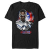 Men's Marvel The Falcon and the Winter Soldier Captain America Pose Sam  Adult T-Shirt