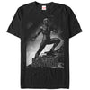 Men's Marvel Black Panther 2018 Grayscale Pose  Adult T-Shirt