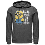 Men's Despicable Me Minion No One Cares  Adult Pull Over Hoodie