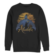 Men's Aladdin Genie Sunset Silhouette  Adult Sweatshirt