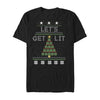 Men's Lost Gods Christmas Let's Get Lit Tree  Adult T-Shirt