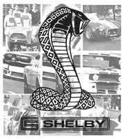 Men's Shelby Cobra Black and White Photo Collage Cobra  Adult T-Shirt